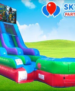 15ft Ninja Turtles Retro Wet/Dry Slide Houston TX | Sky High Party Rentals