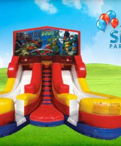 16ft Ninja Turtles Double (Wet/Dry) Slide