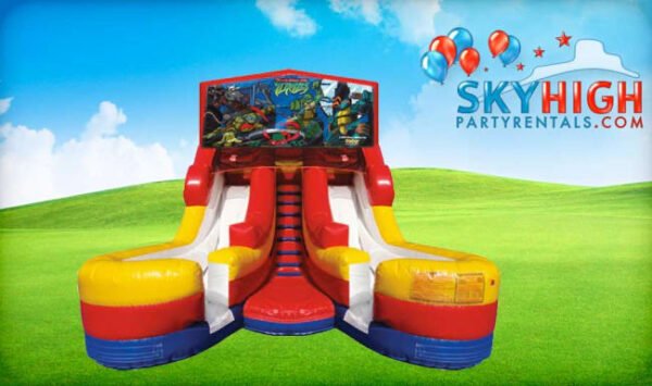16ft Ninja Turtles Double (Wet/Dry) Slide