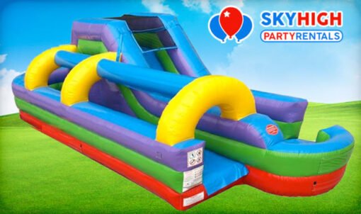 34ft Retro Combo Slip N Water Slide
