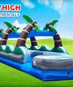 35ft Tropical Palm Dual Lane Slip N Slide