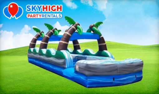 35ft Tropical Palm Dual Lane Slip N Slide