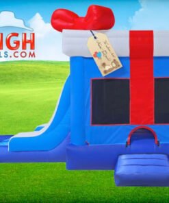 3in1 Birthday / Gift Box EZ Bounce House Combo w/ Wet or Dry Slide