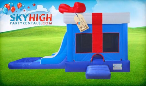 3in1 Birthday / Gift Box EZ Bounce House Combo w/ Wet or Dry Slide
