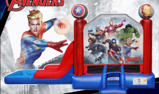 3in1 Marvel Avengers EZ Bounce House Combo w/ (Dry or Wet/Water Slide)