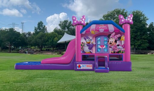 3in1 Minnie Mouse EZ Bounce House Combo w/ Wet or Dry Slide