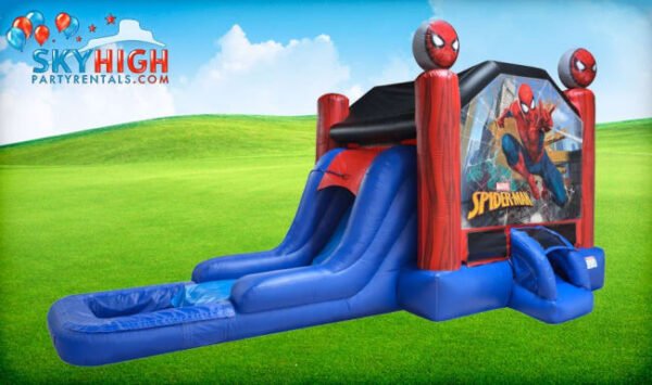 3in1 Spider Man EZ Bounce House Combo w/ Wet or Dry Slide