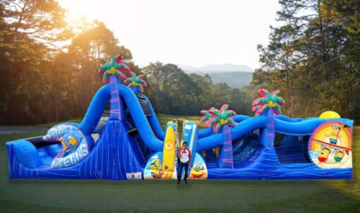 50ft Minions Obstacle Course (Dry or Wet/Water Slide)