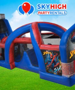 50ft Spider Man Obstacle Course w/ (Dry or Wet/Water Slide)