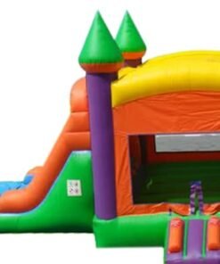 Big 3in1 Multi Color Bounce House Combo w/ (Dry or Wet/Water Slide)
