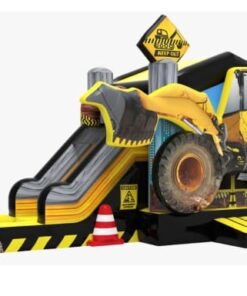 Excavator Bounce House Combo w/ (Dry or Wet/Water Slide)