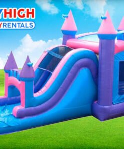 Mega Pink Bounce House Combo w/ (Dry or Wet/Water Slide)