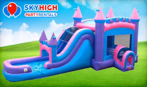 Mega Pink Bounce House Combo w/ (Dry or Wet/Water Slide)