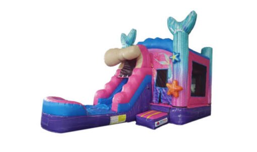Mermaid Bounce House Combo w/ Wet or Dry Water Slide