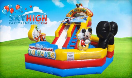 Mickey Playzone Toddler Bounce House Combo Slide (Dry/Wet)