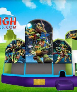 Ninja Turtles 5in1 Bounce House Combo w/ (Wet or Dry Slide)