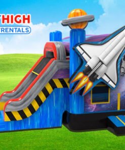 Space Shuttle Bounce House Combo w/ (Dry or Wet/Water Slide)