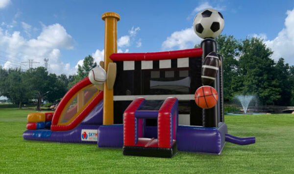 Sports Combo EZ Bouncer with Wet or Dry Slide