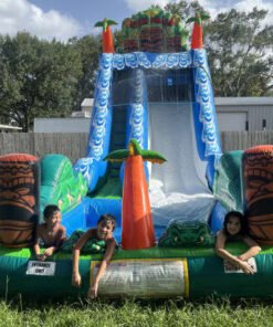 Tiki Falls Water Slide w/ Pool