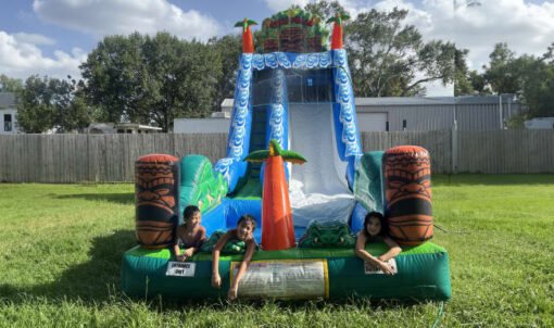 Tiki Falls Water Slide w/ Pool
