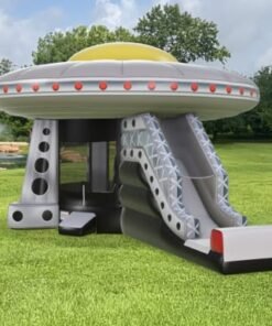 UFO Spaceship Bounce House Moonwalk with Slide